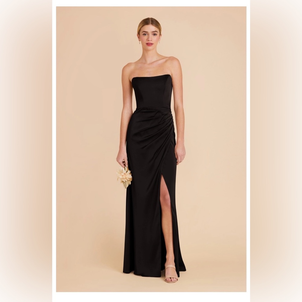 Birdy Grey Black Matte Satin Dress